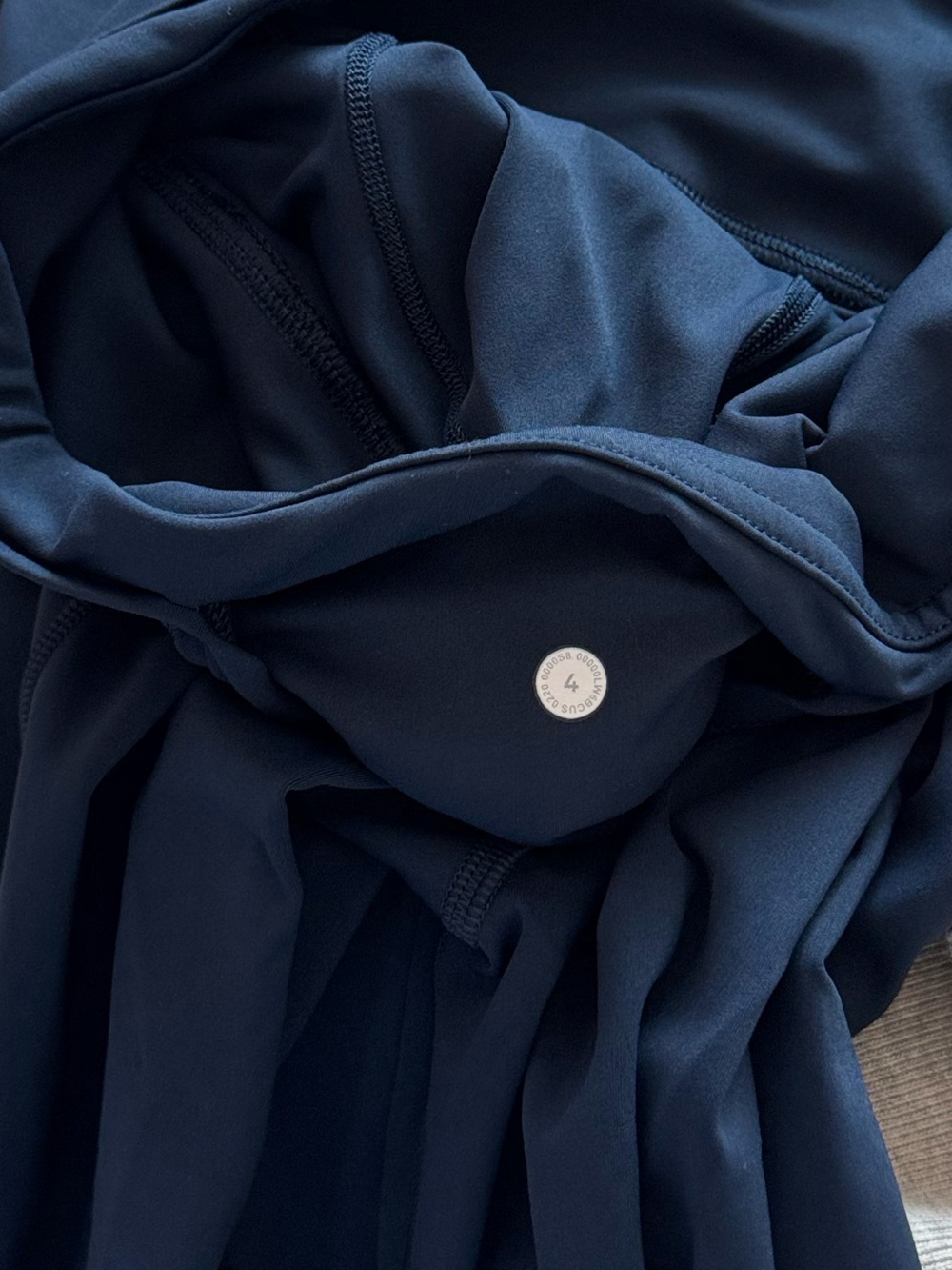 Lululemon Fast and Free Crop II 19" True Navy Capri Leggings Sz 4 Pilates Hiking - Picture 8 of 8